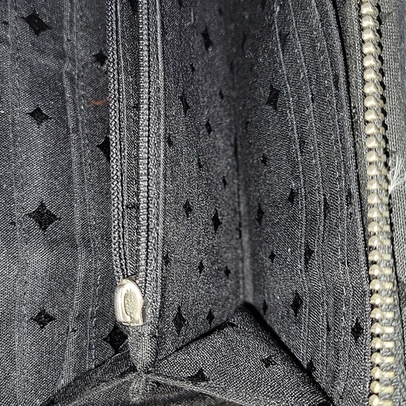 Women's Fossil Black Leather Wallet Clutch Purse - Picture 7 of 9